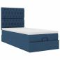 Preview: Ottoman-Bett mit Matratze Blau 90x200 cm Stoff