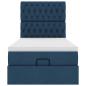 Preview: Ottoman-Bett mit Matratze Blau 90x200 cm Stoff