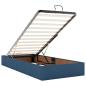 Preview: Ottoman-Bett mit Matratze Blau 90x200 cm Stoff