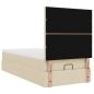 Preview: Ottoman-Bett mit Matratze Creme 80x200 cm Stoff