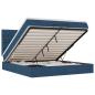 Preview: Ottoman-Bett mit Matratzen Blau 200x200 cm Stoff