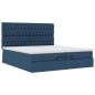 Preview: Ottoman-Bett mit Matratzen Blau 200x200 cm Stoff