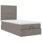 Preview: Ottoman-Bett mit Matratze Taupe 90x200 cm Stoff