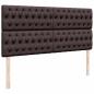 Preview: Ottoman-Bett mit Matratzen Dunkelbraun 200x200 cm Stoff
