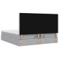 Preview: Ottoman-Bett mit Matratzen Hellgrau 200x200 cm Stoff