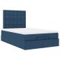 Preview: Ottoman-Bett mit Matratze Blau 120x190 cm Stoff