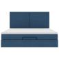 Preview: Ottoman-Bett mit Matratze & LEDs Blau 180x200 cm Stoff