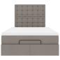 Preview: Ottoman-Bett mit Matratze Taupe 120x190 cm Stoff