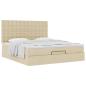 Preview: Ottoman-Bett mit Matratze Creme 180x200 cm Stoff