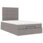 Preview: Ottoman-Bett mit Matratze Taupe 120x190 cm Stoff