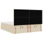 Preview: Ottoman-Bett mit Matratzen Creme 160x200 cm Stoff