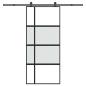 Preview: ARDEBO.de - Schiebetür mit Beschlag 90x205 cm Hartglas und Aluminium