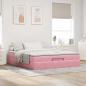 Preview: Ottoman-Bett mit Matratze Rosa 180x200 cm Samt