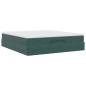 Preview: Ottoman-Bett mit Matratze Dunkelgrün 180x200 cm Samt