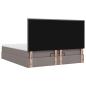 Preview: Ottoman-Bett mit Matratze Taupe 160x200 cm Stoff