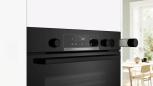 Preview: Bosch HRG532BB3 Serie 4 EEK: A+ Einbaubackofen mit Dampfunterstützung, 71 L, 60 cm breit, 3D-Heißluft, AutoPilot 15, Eco Clean-Programm, Hydrolytisch, schwarz