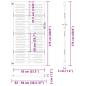 Preview: Gartentor 85x175 cm Cortenstahl Quadratisches Design
