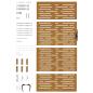 Preview: Gartentor 85x175 cm Cortenstahl Quadratisches Design