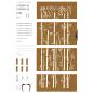 Preview: Gartentor 85x175 cm Cortenstahl Bambus-Design