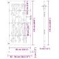 Preview: Gartentor 85x175 cm Cortenstahl Bambus-Design
