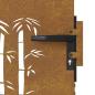 Preview: Gartentor 85x175 cm Cortenstahl Bambus-Design