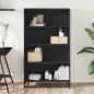 Preview: Bücherregal Schwarz 80,5x35x139 cm Holzwerkstoff