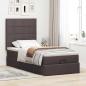 Preview: Ottoman-Bett mit Matratze Dunkelbraun 100x200 cm Stoff