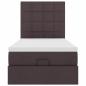 Preview: Ottoman-Bett mit Matratze Dunkelbraun 100x200 cm Stoff
