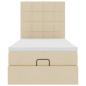 Preview: Ottoman-Bett mit Matratze Creme 80x200 cm Stoff