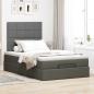 Preview: Ottoman-Bett mit Matratze Dunkelgrau 120x200 cm Stoff