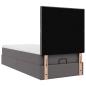 Preview: Ottoman-Bett mit Matratze Grau 90x200 cm Kunstleder
