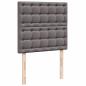 Preview: Ottoman-Bett mit Matratze Grau 90x200 cm Kunstleder