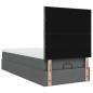 Preview: Ottoman-Bett mit Matratze Dunkelgrau 90x200 cm Stoff