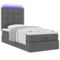 Preview: Ottoman-Bett mit Matratze Dunkelgrau 90x200 cm Stoff
