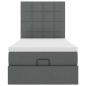 Preview: Ottoman-Bett mit Matratze Dunkelgrau 90x200 cm Stoff