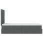 Preview: Ottoman-Bett mit Matratze Dunkelgrau 90x200 cm Stoff