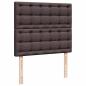 Preview: ARDEBO.de - Ottoman-Bett mit Matratze Dunkelbraun 120x190 cm Stoff
