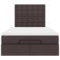 Preview: Ottoman-Bett mit Matratze Dunkelbraun 120x190 cm Stoff