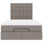Preview: Ottoman-Bett mit Matratze Taupe 120x200 cm Stoff