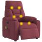 Preview: Massagesessel Elektrisch Weinrot Stoff