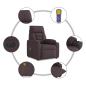 Preview: Massagesessel Elektrisch Dunkelbraun Stoff