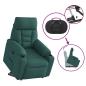 Preview: Relaxsessel mit Aufstehhilfe Dunkelgrün Stoff