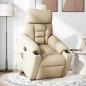 Preview: Massagesessel mit Aufstehhilfe Creme Stoff