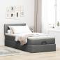 Preview: Ottoman-Bett mit Matratze Dunkelgrau 80x200 cm Stoff