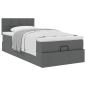Preview: Ottoman-Bett mit Matratze Dunkelgrau 80x200 cm Stoff