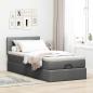 Preview: Ottoman-Bett mit Matratze Dunkelgrau 90x190 cm Stoff
