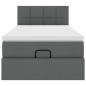 Preview: Ottoman-Bett mit Matratze Dunkelgrau 90x190 cm Stoff
