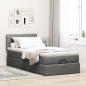 Preview: Ottoman-Bett mit Matratze Dunkelgrau 90x200 cm Stoff