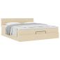 Preview: Ottoman-Bett mit Matratze Creme 180x200 cm Stoff