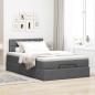 Preview: Ottoman-Bett mit Matratze Dunkelgrau 120x190 cm Stoff